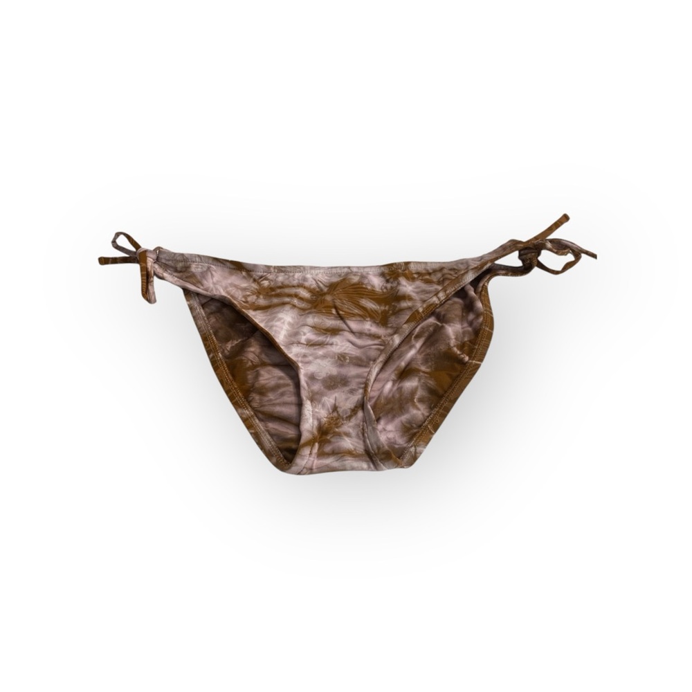 Vintage 90’s: Lucky Brand ❤︎ Side Tie Floral Tie Dye Bikini Bottoms ❤︎ Pink Tan - Picture 13 of 16